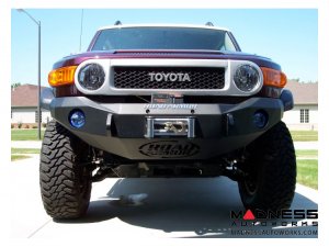 Toyota FJ Cruiser Stealth Front Winch Bumper - Raw Steel WARN M8000 Or 9.5xp